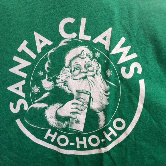 Santa Claus / White Claw Christmas Tee Shirt Mashup - Picture 1 of 4